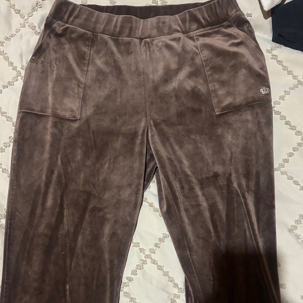 Juicy Couture Brown Velour Pants